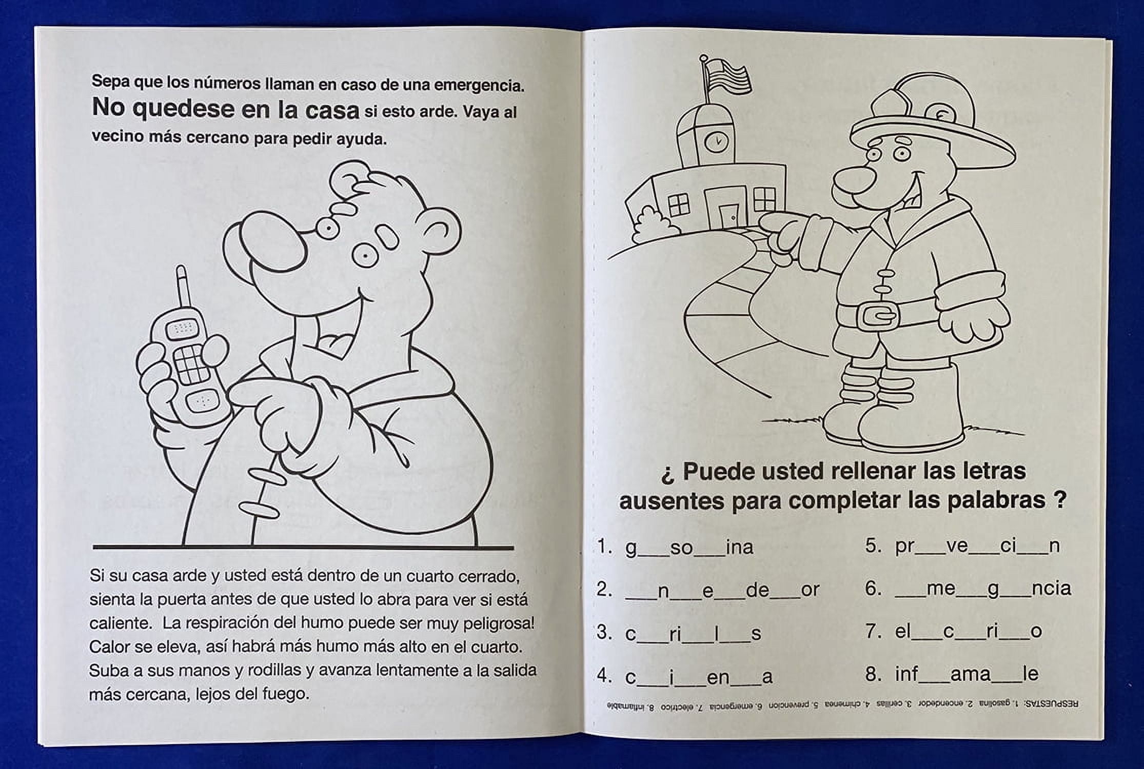 ZoCo 25-Pack Fire Safety Kids Coloring & Activity Books in Spanish