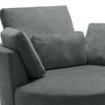 thumbnail image 4 of DREAMSIDEA Swivel Barrel Accent Chair for Living Room, Oversized Swivel Chair with Ottoman Single Sofa Chair Indoor, Chenille Grey, 4 of 5