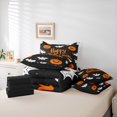thumbnail image 6 of Manfei Happy Halloween 7-Piece Twin Bedding Sets,Lovely Pumpkin Lantern Bedding Comforter Set,White Black Orange Sheet Sets For Girl Kids,Super Cozy Room Decor Reversible, 6 of 8