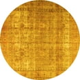 thumbnail image 1 of Ahgly Company Indoor Round Persian Yellow Traditional Area Rugs, 6' Round, 1 of 4