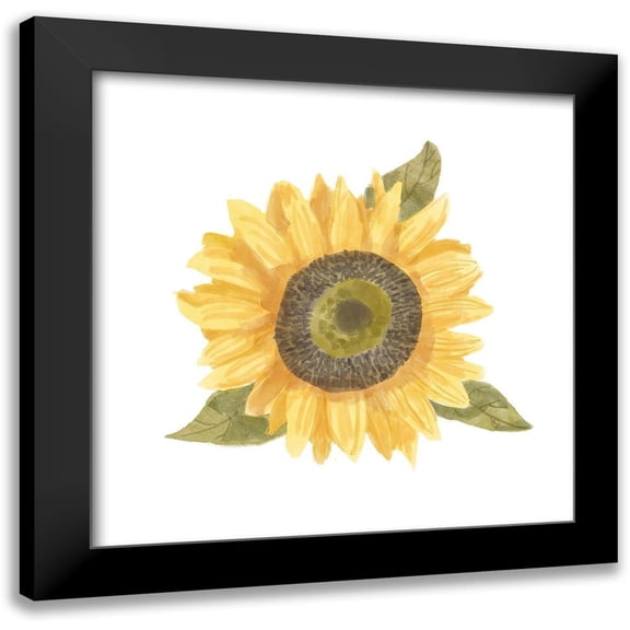 Bannarot 12x12 Black Modern Framed Museum Art Print Titled - Single Sunflower I