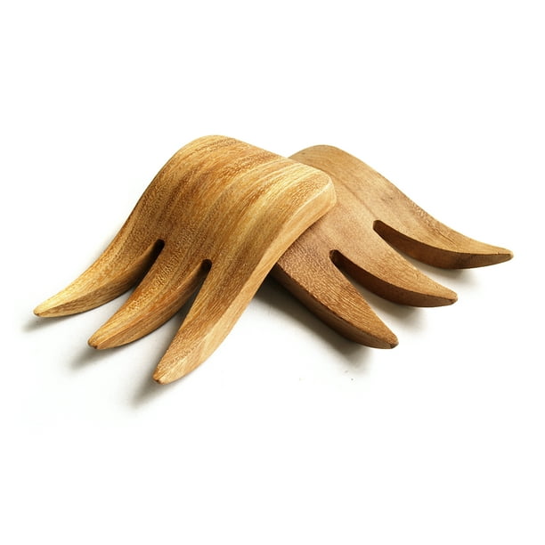 Ironwood Bear Claw Acacia Wood Salad Servers
