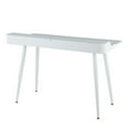 thumbnail image 3 of Harvey Contemporary Office Desk In White Steel And White And Natural Wood With White Accents, 3 of 7