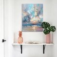thumbnail image 4 of Canvas Wall Art, Blue Gray Coastal Framed Canvas Prints for Kitchen Bedroom, Oil Painting Modern Abstract Art Small Gallery Wrapped Wall Decor for Home Office, Gifts, 8"x12" Ship Next Day, 4 of 9