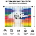 thumbnail image 2 of Funny Window Curtains for Kids Room - 42Wx63H Inch 2 Panels, Rod Pocket Colorful Football Patterns for Boys Bedroom Decor Preschool Classroom Curtains Playroom Living Room Window Drapes, 2 of 5