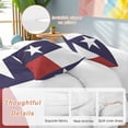 thumbnail image 2 of 3 Piece Blue Red White Texas Flag with Star,Duvet Cover Set California King,Microfiber Comforter/Quilt Cover with Corner Ties and 2 Pillowcases,Minimalistic Geometric Stripe Bedding with Zipper, 2 of 8