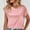 A176 Pink Womens Summer Tops Clearance Under $5, variant on Cagogo Women's Plus Size Tops Under $5 Summer Satin Silk Short Sleeve Shirts Crew Neck Trendy Summer Tee Blouse Mothers Day Gifts