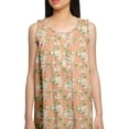 thumbnail image 5 of Moomaya Printed Sleeveless Nightdress For Ladies Button Placket Nightwear, 5 of 6