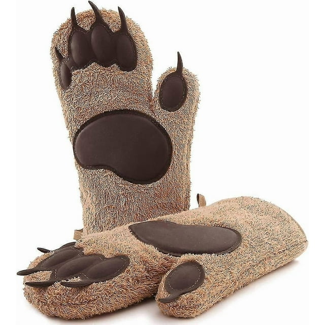 Gants de Cuisson Ours Brun, l'Attrapeur dans Chaque Cuisine, Gants de Four Mitaines