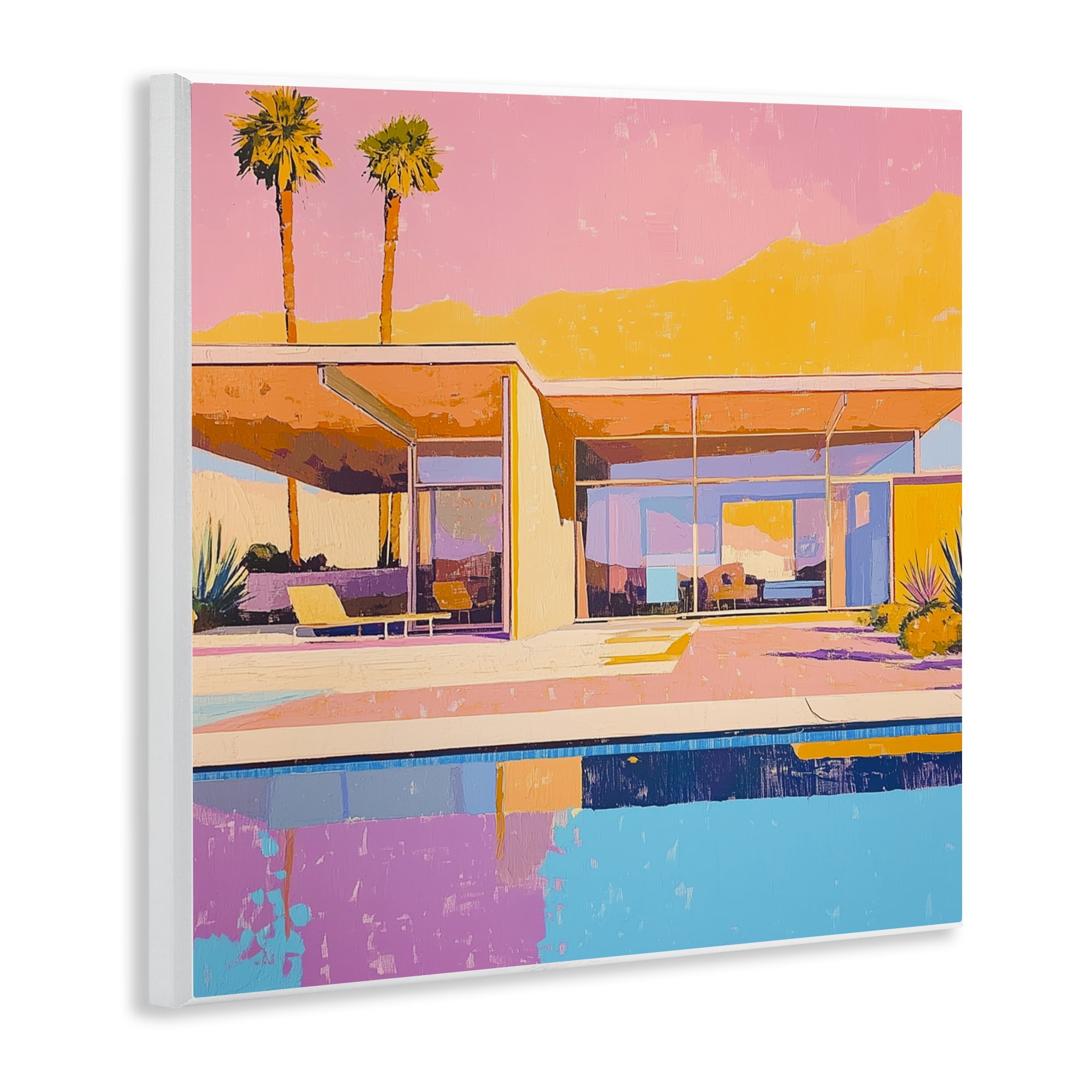 Stupell Industries Vivid Villa at Sunset Wall Plaque Art, design by Walker Noble