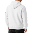 thumbnail image 5 of Hoodies for Men Oversized Fleece Lined Sweatshirt Drawstring Casual Hoodie Fall Hooded Pullover with Arm Pocket White XL, 5 of 6