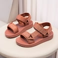 thumbnail image 2 of UngA Boys Sandals Kids Boys Summer Sports Sandals Hiking Beach Outdoor Open toe Sports Sandals for Kids Brown,12.5, 2 of 7