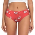 thumbnail image 1 of Fotbe Cartoon Rooster Calzones Estampados para Mujer – Ropa Interior de Algodón, Cómoda, Suave y Elástica-4X-Large, 1 of 6