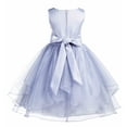 thumbnail image 2 of Ekidsbridal Satin Ruffles Organza Flower Girl Dress Elegant Wedding Pageant Birthday Party Formal Evening Gown 012S 12, 2 of 3