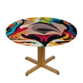 thumbnail image 3 of WYYP A Majestic Lion Round Tablecloth 100% Polyester Fiber Waterproof White, 3 of 8