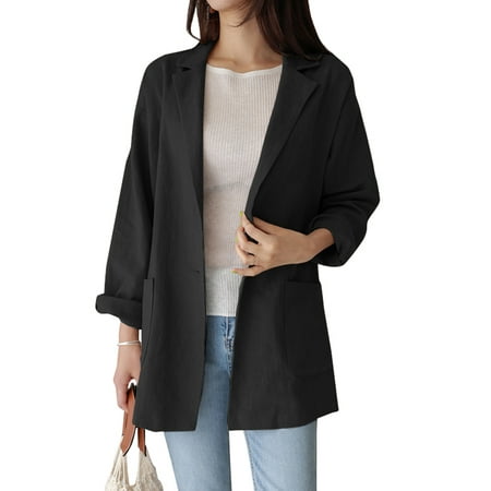 ZANZEA Women's Casual Blazer Long Sleeve Coats Ladies Trendy Thin Suit ...