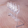 thumbnail image 4 of Estante para copas de vino de acero inoxidable de 55 cm, estante para debajo del gabinete, colgador de copas de vino, barra colgante para bar o cocina, 4 of 5