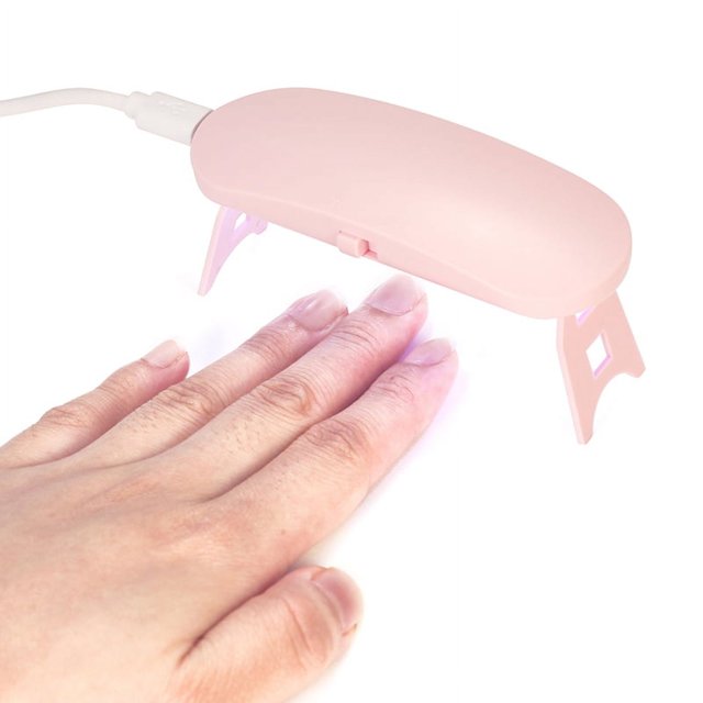 Lámpara UV LED mini de 6 W, máquina de curado de esmalte de gel con carga USB, secador de uñas portátil, fuente de alimentación USB, lámpara UV