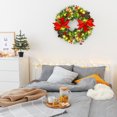 thumbnail image 4 of Patiojoy 24'' Pre-lit Artificial Decorative Flocked Christmas Wreath with 50 LED Lights & Timer, 4 of 10