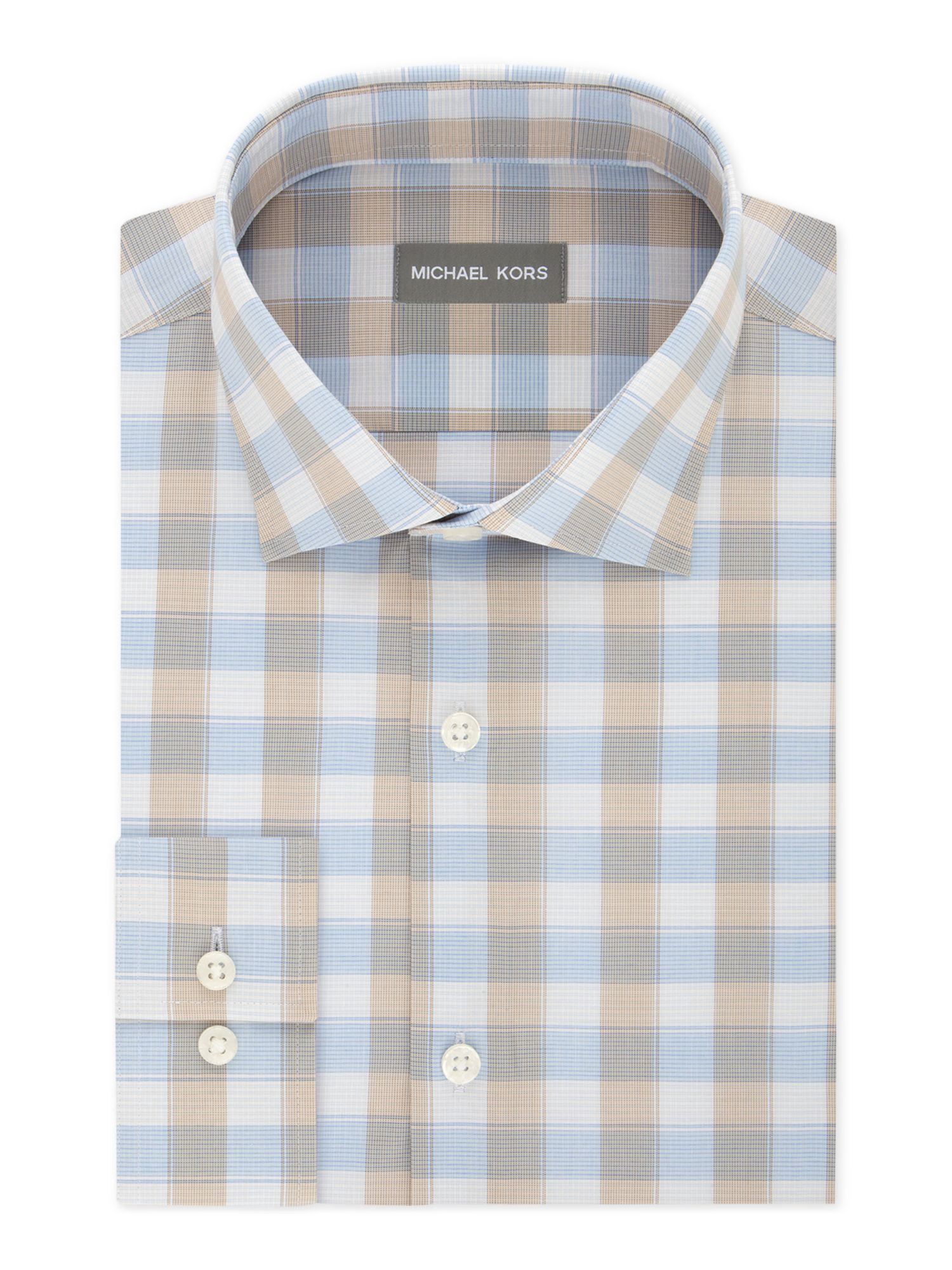 MICHAEL KORS Mens Beige Gradient Check 