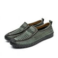 thumbnail image 3 of Spring Summer New Men's Casual Hollow Loafers Slip On Breathable Leather Flats Boat Shoes Driving Shoes Moccasins Comfort Walking Shoes, 3 of 16