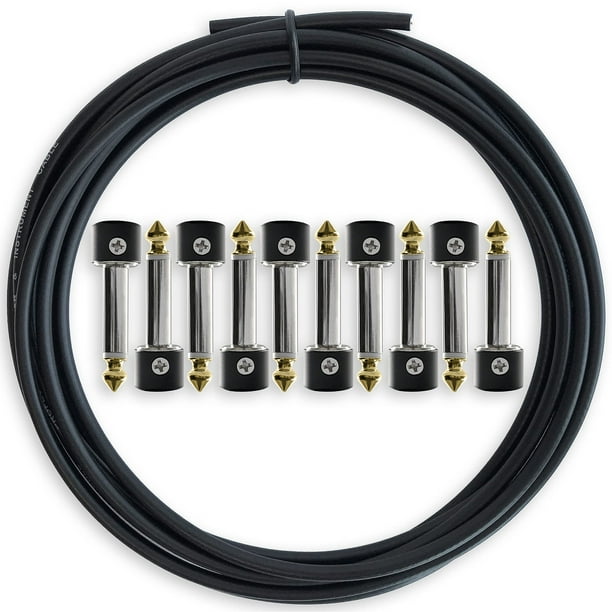 Kit de cables de pedalera Crosby, cable sin soldadura de 10 pies con 10 conectores