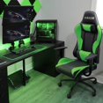 thumbnail image 6 of Lacoo Gaming Chair PU Leather Reclining Racing Style Ergonomic Office Chair with Headrest and Lumbar Support, Green, 6 of 7