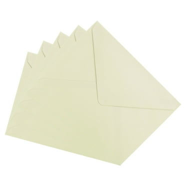 Uxcell 5x7 Envelopes, 100Pcs A7 Size V Flap Pearl Invitation Envelopes, Cream White
