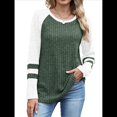 thumbnail image 1 of Sudadera de Larga para Mujer, con Bloques de Color, Informal, para Otoño. Verde XXL, 1 of 7