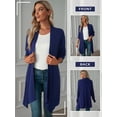 thumbnail image 7 of STARVNC Women Open Front Irregular Hem Long Sleeve Cardigan, 7 of 7