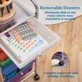 thumbnail image 5 of ECR4Kids 6-Drawer Everyday Rolling Utility Storage Cart, Mobile Organizer, Assorted, 5 of 9