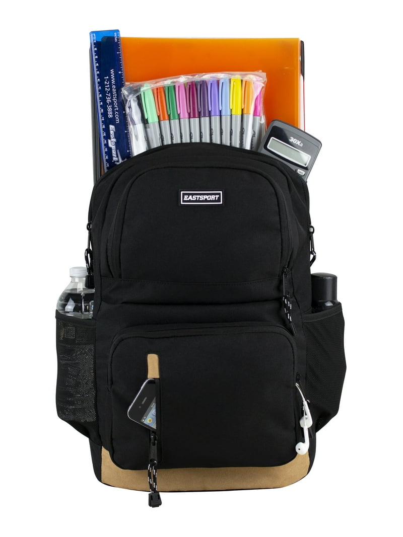 Eastsport Unisex Core Scholastic Black Book Bag, 19