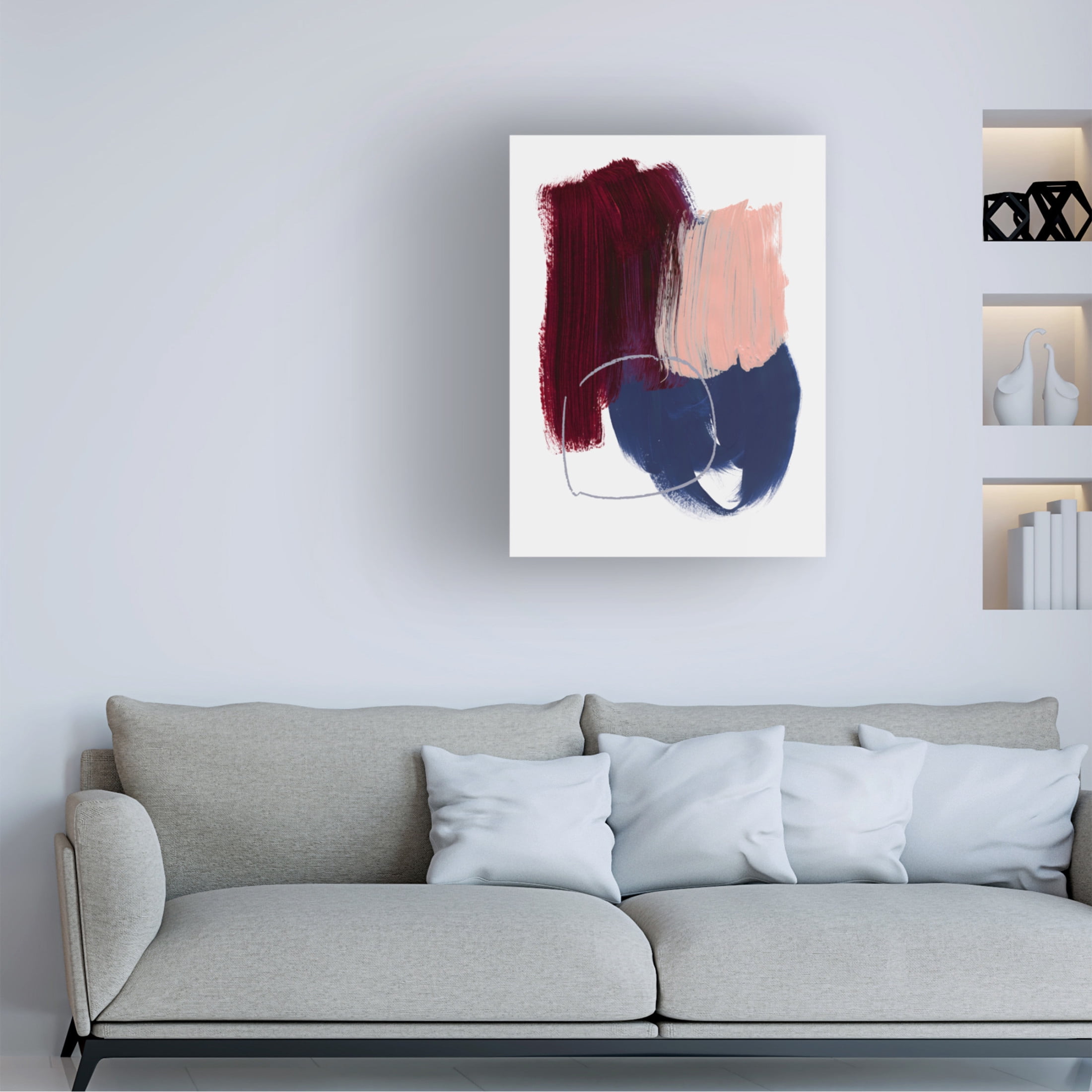 Trademark Fine Art Mareike Bohmer Abstract Brush Strokes 11 Canvas Wall Art