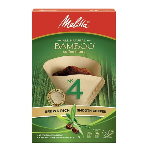 Filtres à café en bambou № 4 de Melitta Paq. de 80