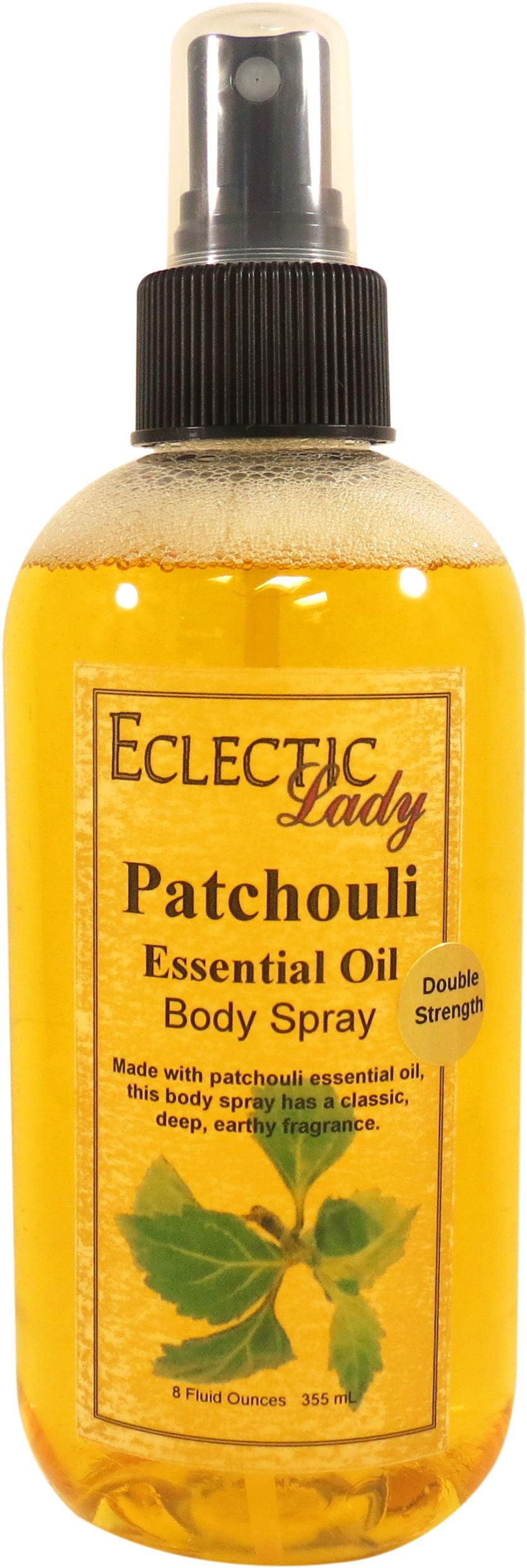 Patchouli Essential Oil Body Spray (Double Strength), 8 ounces