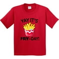 thumbnail image 3 of Inktastic Yay Its Fry Day with Cute French Fries Youth T-Shirt, 3 of 5