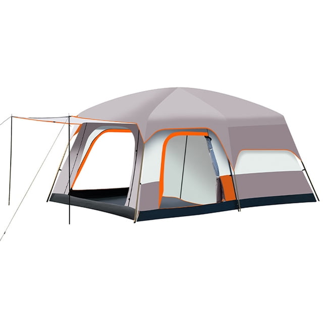 Luxury Tents For Camping Large Family Tent With Rooms 4-12 People Waterproof Two-Bedroom And One-living Room Design