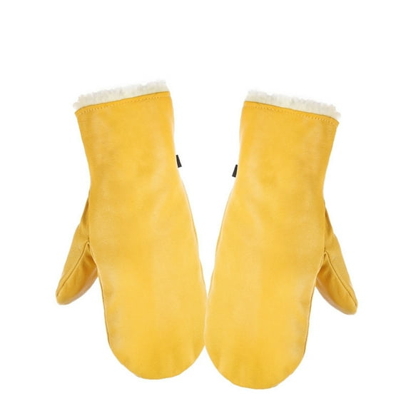 Kayannuo Leather gloves, sheepskin warm and thick cold-proof ski gloves, male S, M, L, XL