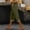 Green, variant on Women's Plus Size Linen-Look Capris with Pockets and Elastic Waist Summer Casual Solid Color Pants