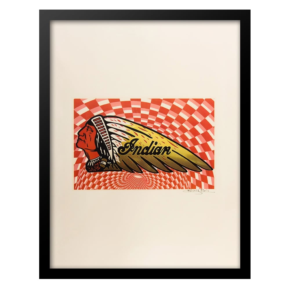 Vintage Indian Head Dress Framed Print