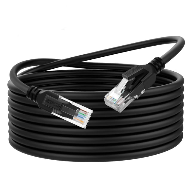 Cable Ethernet Dutevolns de silicona líquida Cat 6 de 15 pies, negro