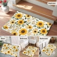 thumbnail image 6 of Sunflower Large Area Rugs for Bedroom Living Room, Soft Non Slip Carpet Bedside Rug, Farmhouse Spring Summer Botanical Rectangular Floor Cover Kitchen Accent Rug 2'x3' for Dining Room/Office, 6 of 9