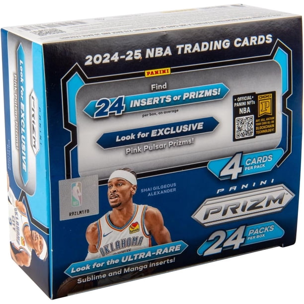 2024-25 Panini PRIZM Basketball Retail Box, 24 Packs per Box, 4 Cards per Pack