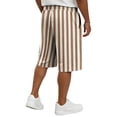 thumbnail image 6 of Men's Cotton Blend Sweat Shorts 2026 Summer Drawstring Elastic Waist Knee Length Casual Athletic Shorts with Pockets Lounge Workout Bermudas Brown 2XL, 6 of 6