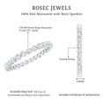 thumbnail image 6 of Rosec Jewels Floating Eternity Ring with Moissanite for Women (D-VS1 Grade), 14K White Gold, US 6.00, 6 of 7