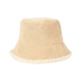 thumbnail image 4 of Otoño Invierno Sombrero Casual Pescador Gorras Felpa Cubo Sombrero para Viajar Escalada Beige Zulema Sombrero de copa, 4 of 8