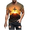 thumbnail image 2 of WAENQINLA Men's Fashion Jesus Cross 3D Print T-Shirt Short Sleeve Funny Graphic Tees Tops Christian Religious Bible T Shirts, 2 of 5