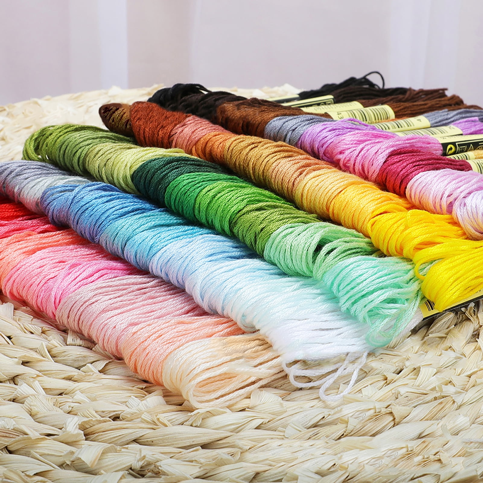 Honrane Thread Soft Flexible Vibrant Color Embroidery Floss Bracelet String  Kit for Stitching 