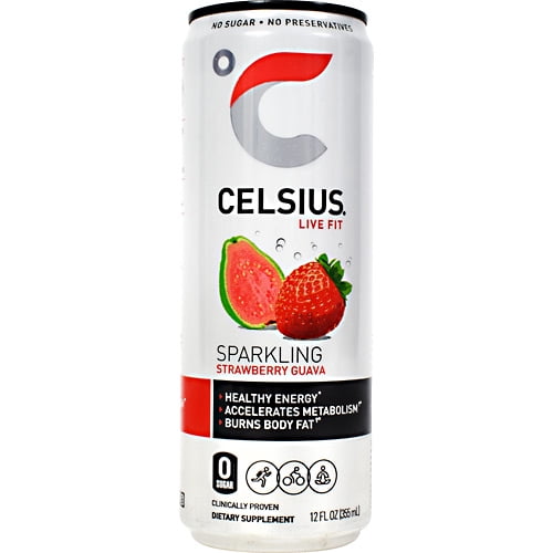 Celsius, Sparkling Strawberry Guava, 12 (12 fl oz) Cans