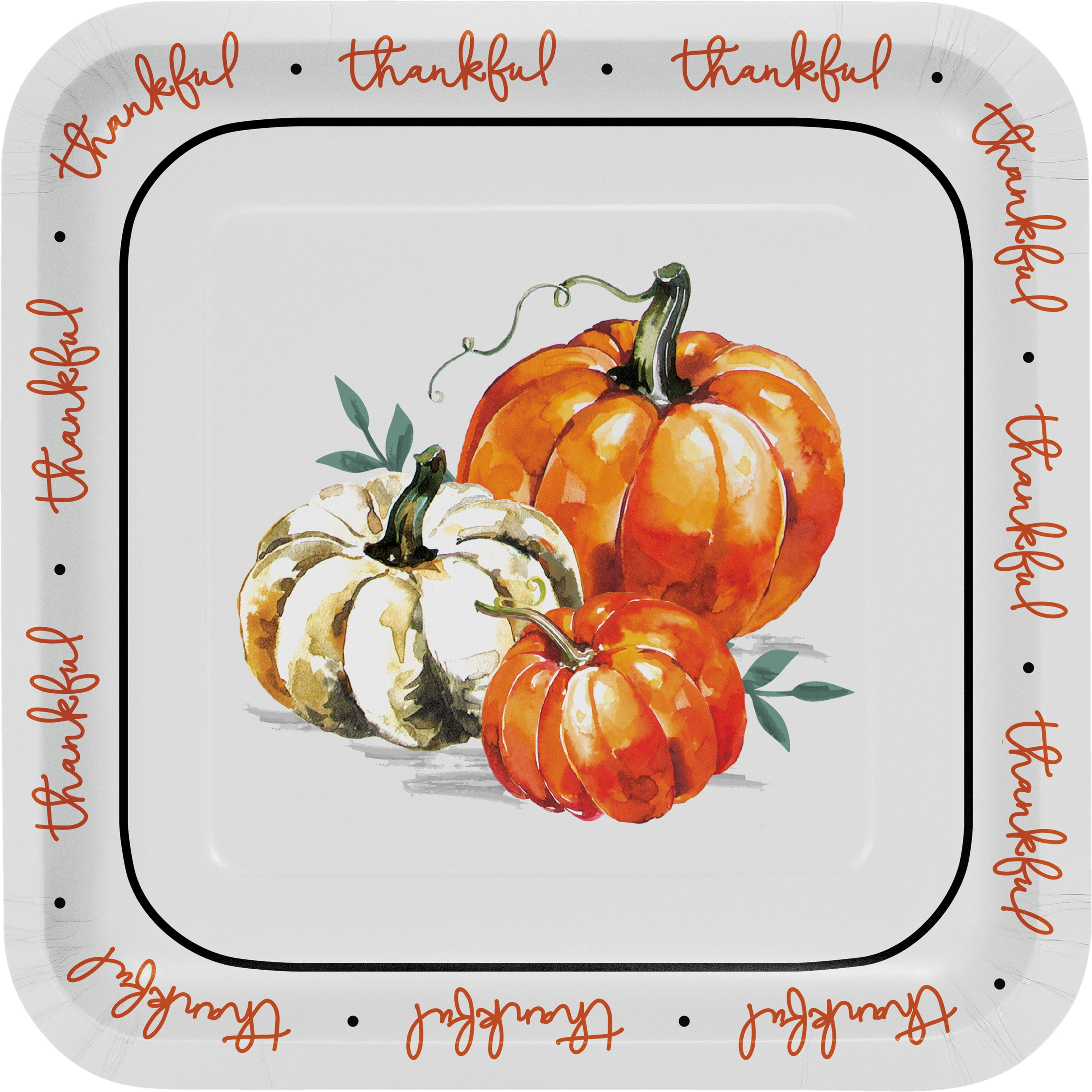 Way to Celebrate Farmhouse Thanksgiving Paper Plates, 10 ct